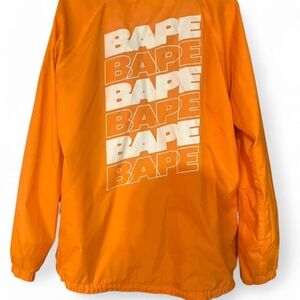 Orange BAPE windbreaker